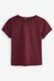 Burgundy Red Slim Fit Short Sleeve Soft Touch Polyamide T-Shirt - Image 1 of 1