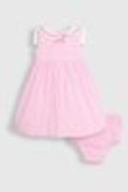 JoJo Maman Bébé Pink Sailor Stripe Party 100% Cotton Dress - Image 1 of 1