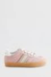 Pink - Baker by Ted Baker Girls Low Top Trainers with Gum Sole - Image 1 of 1