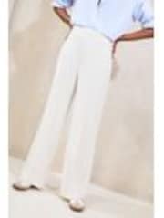 Lipsy White High Waist Wide Leg Tailored Trousers - Image 1 of 1