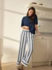 Navy Stripe Cotton Blend Short Sleeve Pyjamas - Image 1 of 1