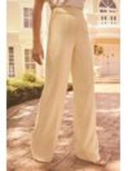 Friends Like These Buttermilk Yellow Petite Millie Mackintosh Premium Wide Leg Tailored Elastic Back Trousers - Image 1 of 1