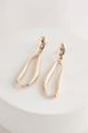 Gold Tone Molten Drop Earrings - Image 1 of 1