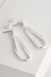 Silver Tone Molten Drop Earrings - Image 1 of 1