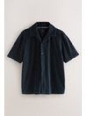Navy Textured Towelling Shirt - Image 1 of 1