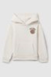Reiss Off White Cottle 9-13 yrs Basketball-Embroidery Hoodie - Image 1 of 1