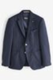 BOSS Blue Micro Pattern Regular Fit Wool Jacket - Image 1 of 1