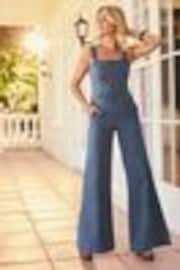 Friends Like These Mid Blue Petite Tailored Denim Jumpsuit - Image 1 of 1