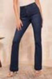 Friends Like These Inky Blue Petite High Waist Pocket Flare Jeans - Image 1 of 1