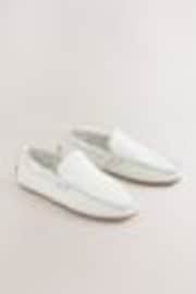 White Leather Standard Fit (F) Loafers - Image 1 of 1