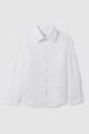 Reiss White Remote 9-13 yrs Slim-Fit Cotton Shirt - Image 1 of 1