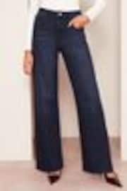 Friends Like These Dark Blue Relaxed Wide Leg Jeans - Image 1 of 1
