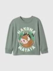 Gap Green Pumbaa & Timon Disney Lion King Graphic Long Sleeve T-Shirt (6mths-5yrs) - Image 1 of 1