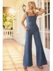 Friends Like These Mid Blue Tailored Denim Jumpsuit - Image 1 of 1