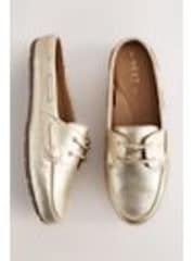 Gold Forever Comfort® Leather Round Toe Boat Mules - Image 1 of 1
