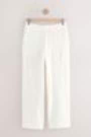 White Wide Leg Embroidered Trousers - Image 1 of 1