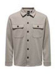 Only & Sons Grey Long Sleeve Oversized Overshirt - Image 1 of 1