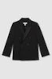 Reiss Black Knightsbridge Db 13-14 yrs Wool-Blend Double-Breasted Tuxedo Jacket - Image 1 of 1