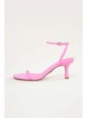 Lipsy Pink Kitten Heel Buckle Strap Faux Leather Sandals - Image 1 of 1