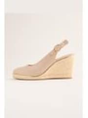 Lipsy Gold Standard Fit Mid Closed Toe Sparkly Slingback Wedges - Image 1 of 1