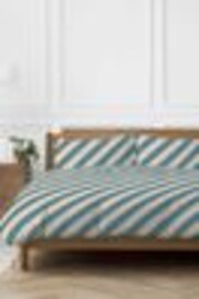 Copenhagen Home Blue Diagonal Stripe Duvet Cover Set - Image 1 of 1