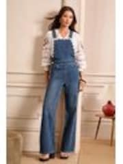 Love & Roses Scallop Edge Denim Dungarees - Imagen 1 de 1