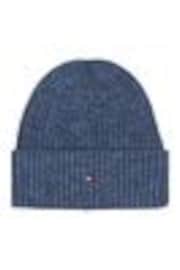 Tommy Hilfiger Blue Cotton Cashmere Beanie - Image 1 of 1