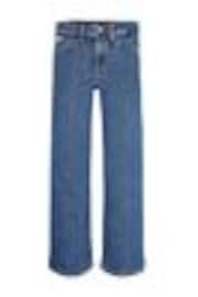 Calvin Klein Blue Relaxed Selvedge High Rise Wide Leg Jeans - Image 1 of 1