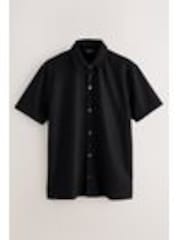 Noir - Chemise élégante texturée en jersey - Image 1 de 1