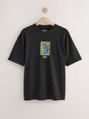 Black Jaws Licence Graphic 100% Cotton T-Shirt - Image 1 of 1