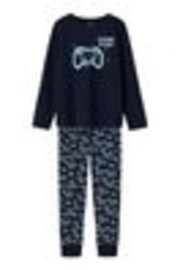 Name It Blue Gaming Printed Pyjamas Set - Image 1 of 1
