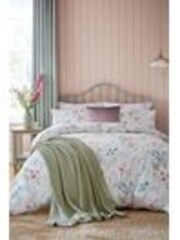 Laura Ashley Lavender 100% Cotton Aulden Flowers Duvet Cover and Pillowcase Set - Image 1 of 1