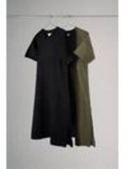 The Set Khaki Green/Brown Crew Neck Loopback 100% Cotton Sweat Dress 2 Pack - Image 1 of 1