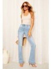 Friends Like These Bleach Blue High Waist Pocket Flare Jeans - Image 1 of 1