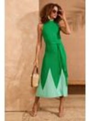 Love & Roses Green Halter Neck Tie Waist Midi Dress - Image 1 of 1