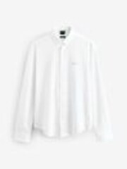 BOSS White Ground Motion Jersey Stretch Oxford 100% Cotton Shirt - Image 1 of 1