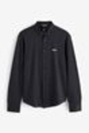 BOSS Dark Grey Motion Jersey Stretch Oxford 100% Cotton Shirt - Image 1 of 1