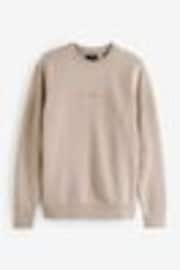Superdry Natural Natural Micro Logo Crew Neck Sweatshirt - Image 1 of 1
