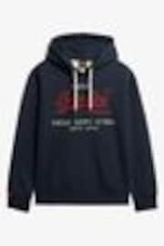 Superdry Blue VL Heritage Relaxed Hoodie - Image 1 of 1