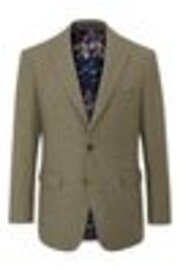 Skopes Green Tailored Fit Tweed Effect Ingram Jacket - Image 1 of 1