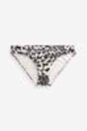 Grey/Cream Leopard High Leg Bikini Bottoms - Image 1 of 1