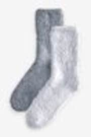 Grey Super Cosy Ankle Socks 2 Pack - Image 1 of 1