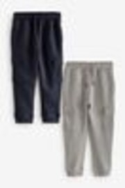 Mornarsko modra/siva - Slim kargo hlače (z žepi na hlačnicah) Joggers 2 komplet (3-16yrs) - Slika 1 iz 1