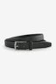 Black Textured Ripple Leather Belt - Image 1 of 1