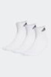 adidas White Chrome Cushioned Sportswear Ankle Socks 3 Pack - Image 1 of 1