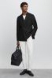 Oscar Jacobson Wool-Linen Double Breasted Blazer - Image 1 of 1