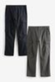 Anthrazitgrau/Marineblau - Gerade Passform - Stretch-Cargohose mit hohem Baumwollanteil, 2er-Pack - Bild 1 von 1
