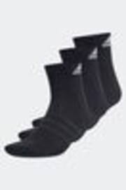 adidas Black/White Cushioned Sportswear Ankle Socks 3 Pack - Image 1 of 1