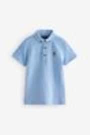 Blue Marl Short Sleeve Polo Shirt (3-16yrs) - Image 1 of 1