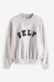 self. Grey Crew Neck Sweat Top - Image 1 of 1